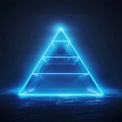 Neon pyramid shape design
