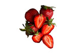 fresas sobre fondo transparente