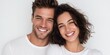 © Rifqi - Happy couple smiling with perfect teeth looking at the camera, concept for dental care promotion, family portrait and cosmetic dentistry advertisement