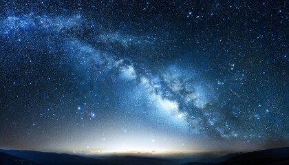 Dark Galaxy Background With Stars And Nebulae