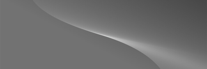 Wall Mural - elegant abstract background with a flowing white curve on a monochromatic gray gradient, featuring s