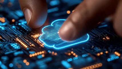 Touching the Cloud - A Futuristic Technology Concept.