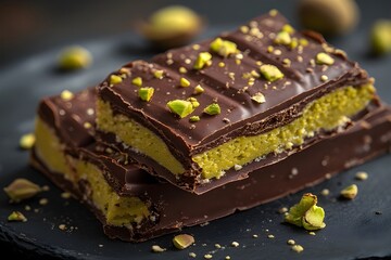 Wall Mural - delicious dubai chocolate bar on a table