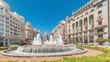 Fountain on Town Hall Square timelapse hyperlapse in Valencia, Spain