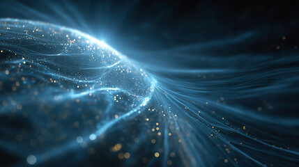 Wall Mural - abstract light and energy flow: a captivating display of interconnected streams of light, particles,