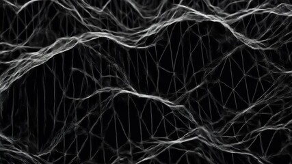 Abstract Background White Mesh Net Weaving Waves Flowing Grid Lines
