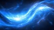 © hens - Glowing blue cosmic wave with bright light swirls in a dark space background conveying energy and motion