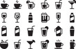 © Nurcreator - Collection of 20 silhouette icons representing various drinks and beverages