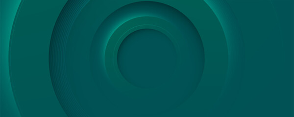 Wall Mural - abstract blue and green background with glowing circles and swirl design pattern
