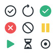 © Ivanja - Progress Status Icons. Flat icon set of progress status symbols: pending, in progress, completed, failed,