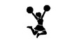 © Agung - Cheerleader jumping with pom-poms with transparent background