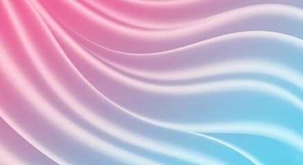 Wall Mural - an abstract background with smooth, flowing waves of soft pastel pink, purple, and blue
