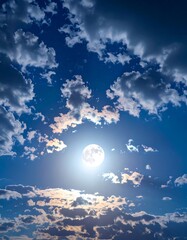 full moon in a cloudy night sky (1)
