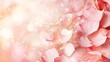 © SilentSmog - Peony petals in a soft, pastel pink color, with a blurred background, designed as a banner. The banner has copy space on the right side, with soft lighting and high-resolution photography.