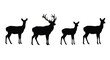 © Sazid - Majestic deer silhouettes collection representing wildlife nature forest animals vector