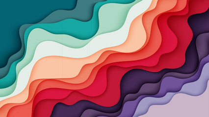 Wall Mural - abstract colorful background with flowing waves and artistic design pattern illustration