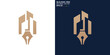 © GoedangVector - Building and pen logo. Architect, creative, writing, education. Vector icon symbol template EPS 10.