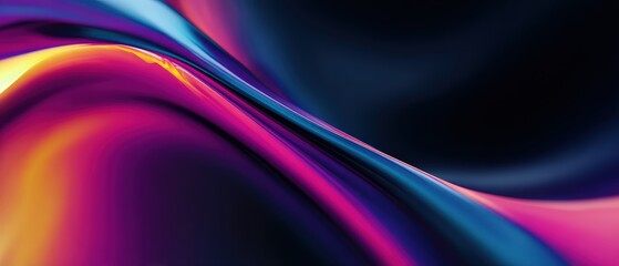 Wall Mural - abstract flowing gradient background with vibrant pink, blue, and yellow colors modern design concep