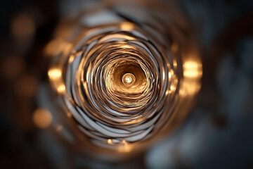 Wall Mural - Swirling glowing cosmic tunnel visualization creates an immersive experience of light and energy