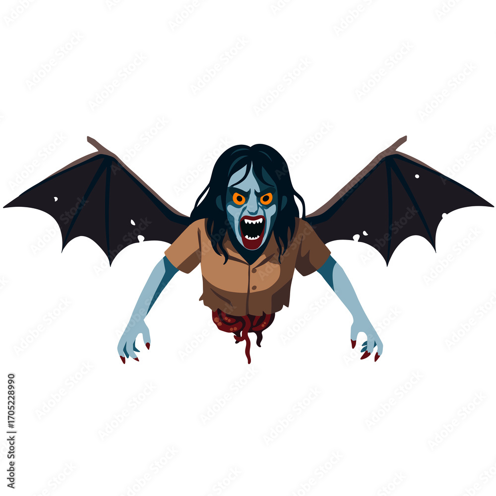 Philippine Folklore The Manananggal Stock Illustration | Adobe Stock