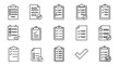 © Alex - Collection of clipboard checklist and tick mark icons silhouette