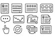 © Hubba Bubba - Business and finance line icon set. analytics, reports, and strategy icons collection