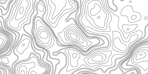 Wall Mural - Abstract vector topography map background with wavy contour lines, geometric grid, and mountain relief for hiking, navigation, and cartography design .