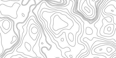 Wall Mural - Abstract vector topography map background with wavy contour lines, geometric grid, and mountain relief for hiking, navigation, and cartography design .