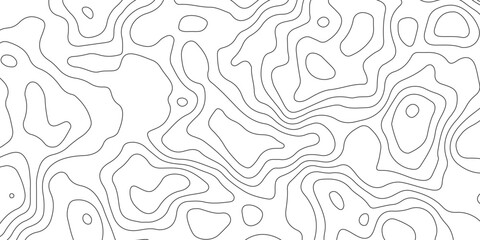Wall Mural - Abstract vector topography map background with wavy contour lines, geometric grid, and mountain relief for hiking, navigation, and cartography design .