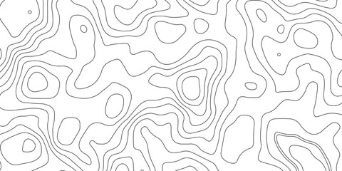 Wall Mural - Abstract vector topography map background with wavy contour lines, geometric grid, and mountain relief for hiking, navigation, and cartography design .