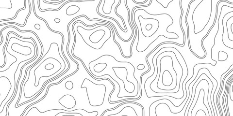 Wall Mural - Abstract vector topography map background with wavy contour lines, geometric grid, and mountain relief for hiking, navigation, and cartography design .