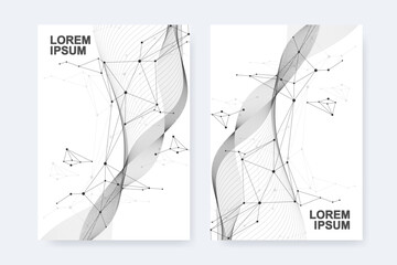 Wall Mural - global network connection website header or brochure design. abstract background with connecting dot