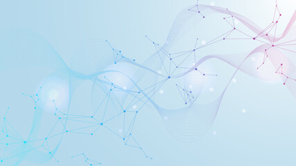 Wall Mural - global network connection website header or banner design. abstract background with connecting dots 