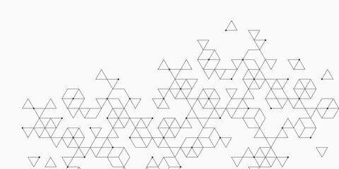 Wall Mural - modern abstract texture background with triangles, dots and hexagonal shapes. geometric hexagonal pa