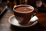 Hot chocolate cup dessert drink.