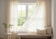 © Suyerong - Serene interior ambiance featuring airy curtains and natural daylight