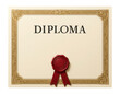 © OMD - Diploma certificate with ornate border and ribbon seal