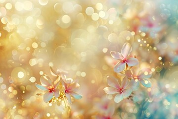 Wall Mural - flowers pattern bokeh effect background flower backgrounds outdoors.