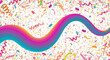 © Studio Art - Colorful abstract wave with birthday confetti background