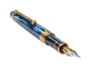 Elegant fountain pen showcase home office product detail, isolated on transparent background, png