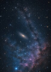 Wall Mural - Vast cosmic galaxy with stars.