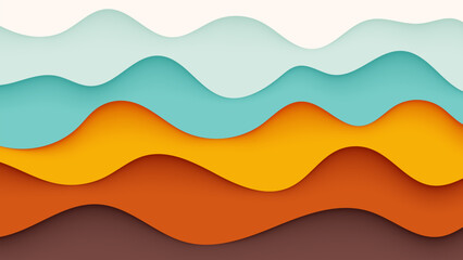 Wall Mural - abstract colorful vector background with flowing waves design illustration