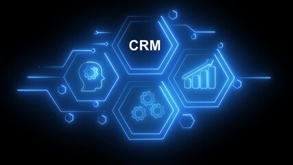 Abstract neon Hud knowledge ability business gear icon Glowing neon line concept. Glowing 