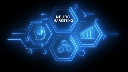 Abstract neon Hud knowledge ability business gear icon Glowing neon line concept. Glowing 