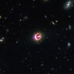 Wall Mural - Space Telescopes Measure Black Hole Spin Compression Showing Cosmic Data Visualization Of A Supermassive Black Hole In Deep Space. Square Photo