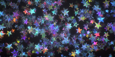 Wall Mural - Celestial holographic projection of a distant star system with intricate moire patterns and interference fringes in deep space