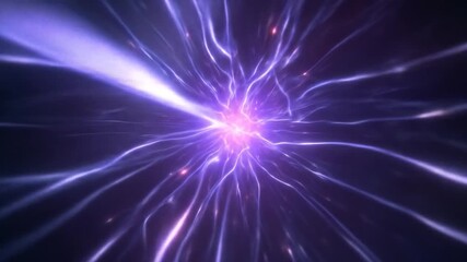 Wall Mural - Light Streaks Radiate in Dark Space