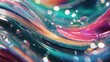 © PinkiePie - Cinema style macro of oil swirling with neon dyes, teal and magenta mix, lens flare highlights, photorealistic