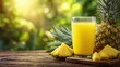 © Ірина Пальцева - Refreshing pineapple juice: A taste of tropical paradise in every sip. Sweet, tangy, and naturally vibrant. Perfect for a healthy boost.