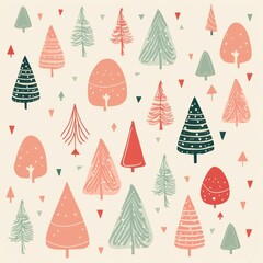 Canvas Print - minimal christmas pattern backgrounds celebration creativity.